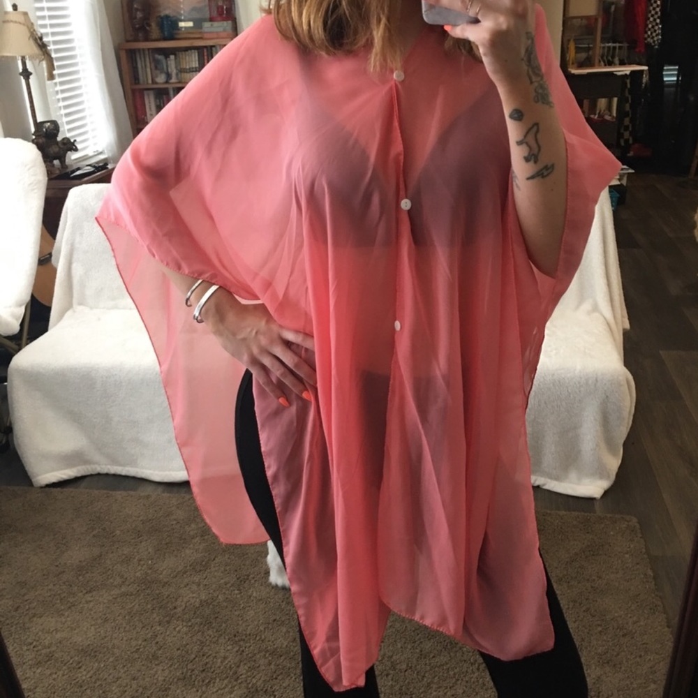 Pink Sheer Tunic
